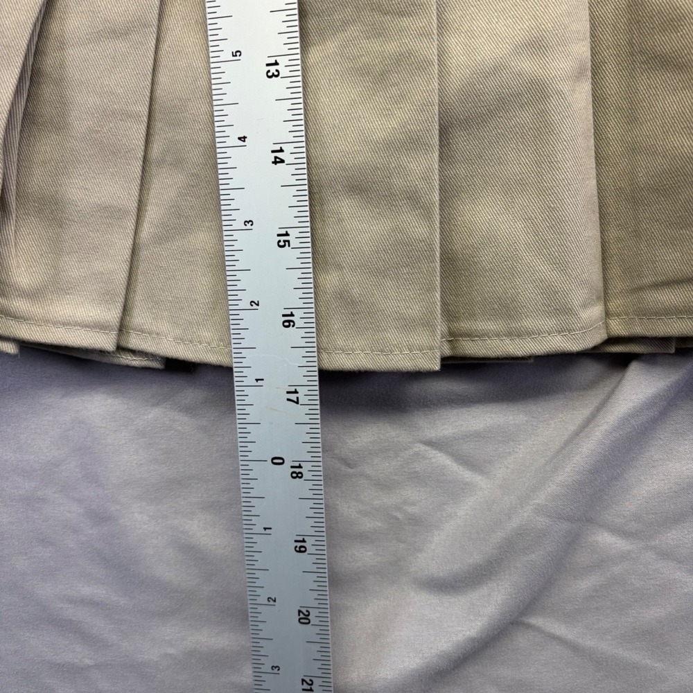 US Polo Assn Girls Khaki Pleated Scooter Skirt Skort Floral Belt Size 14 NWT - Picture 5 of 8